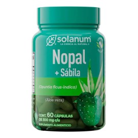 Solanum Nopal + Sábila - 60 Caps - 500mg - Sin sabor