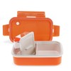 Rex London Double Wall Lunch Box with Divider - Orange