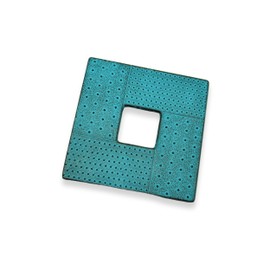 Logis Associates Nambu Ironware Trivet, Corner Arare, Pot Holder, Teapot Rest (Trivet, Corner Arare/Blue)