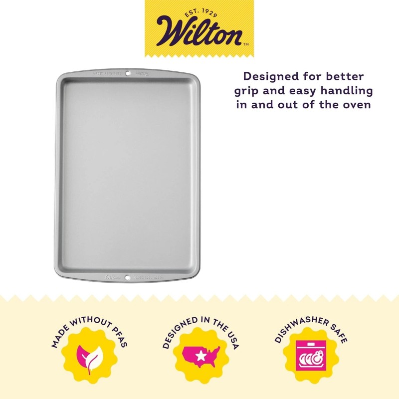 Wilton Recipe Right Small Non-Stick Baking Sheet, Cookie Sheet, 13.2
