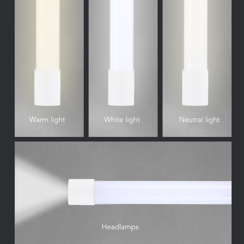LED Camping Tube Light Waterproof Solar Powered USB Rechargeable Camping