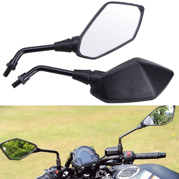 ACC 10mm Black Scooter Rearview Side Mirrors For Suzuki Burgman