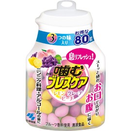 Chew Breath Care Breath Refreshing Gummies Assorted, 3 Flavors, Bottle Type, 80 Tablets