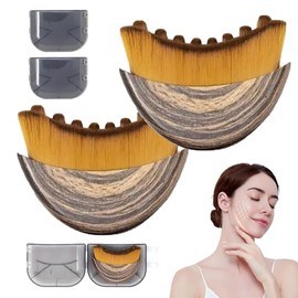 2PCS Facial Lymphatic Contour Brush, An Ergonomic cial care Tool Designed Specifically for Lymph Nodes and Jawline Contours, Facial Brush (2)