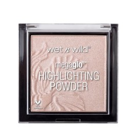 Wet n Wild MegaGlo Polvo resaltador, maquillaje resaltador, brillo brillante, brillo rosa dorado en flor