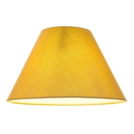 Traditional 12" Ochre Cotton Coolie Lampshade Suitable for Table Lamp or Pendant by Happy Homewares