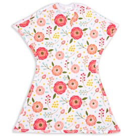 SleepingBaby Fleece Zipadee-Zip Swaddle Transition Baby Swaddle Blanket with Zipper, Cozy Baby Sleep Sack Wrap (Small 4-8 Months | 12-19 lbs, 25-29 inches | Pretty Poppy)