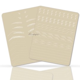 5 Latex Training Skins for Microblading with Double-Sided Hair Lines for Eyebrows without Ink and Pre-Printed (Pattern 1)