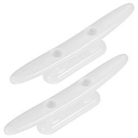 TIXIPEM 4 In Boat Dock Cleats [2PCS] - Rustproof Nylon Boat Cleats Tie Down Use for Piers & Docks & Kayaks & Sailboats & MarIne [White, 40mm Hole Centers] Kayak Rope Tie Nautical Decor