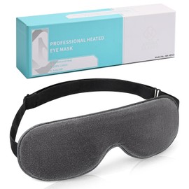 Aroma Season Heated Eye Mask, Warm Eye Compress, 4 Heat Levels USB Eye Mask Heated, Washable, Gifts for Family and Friends, Travel(Gray)…