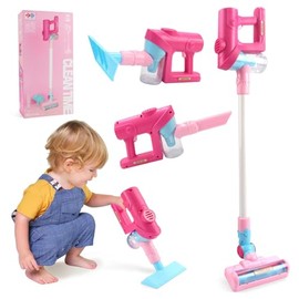Risom Aspiradora de Juguete para Niños, Mini Aspiradora Infantiles Juego de Aspirador con succión de Trabajo para un Juego Realista Juguetes De Limpie
