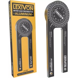 Finder LEXIVON Aluminum Miter Saw Protractor 7-Inch Rust Proof Angle Finder