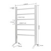 KEG Towel Warmer 6 Bars for Bathroom Freestanding or Wall