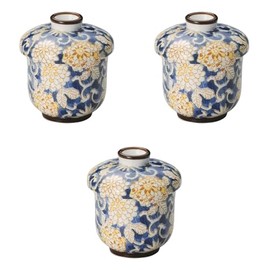 3個セット 唐草蒸し碗 （小） [ 6.5×8.5㎝(150㏄) ] | ミニむし碗 強化磁器 セトモノホンポ(Setomonohonpo)