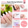 SAVILAND Press On Nails: Everlasting Gels Nail Kit Pink Medium