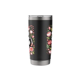 Floral Raccoon Woodland Animal Cute Nature Stainless Steel Insulated Tumbler