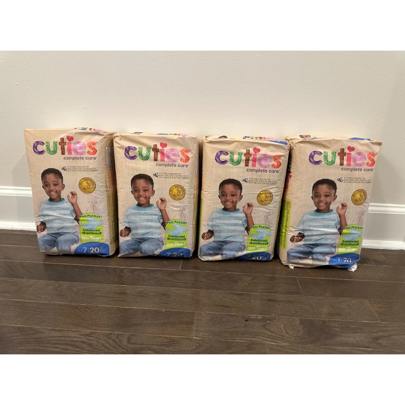 Cuties Case of Cuties Premium Baby Diapers Size 7 (80