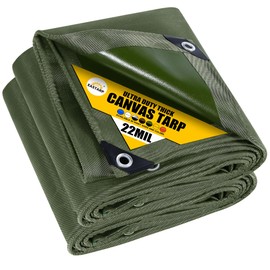 Eastarp Green 7x9 feet 22 Mil Heavy Duty Organic Silicone Coating Waterproof Tarps,Tear Resistant Tarpaulin with Grommets&Reinforced Edges,for Outdoor Camping, Pool,Boat