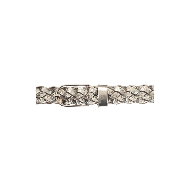 Vanzetti Women's Braided Belt 2.5 cm Braided Women's Belt, Metallic