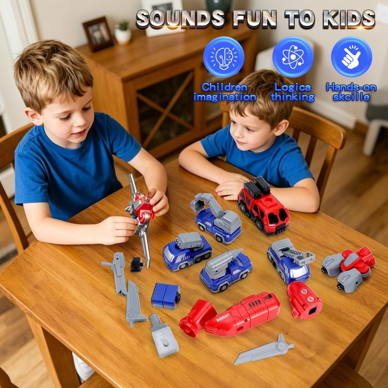 BananMelonBM Magnet Transforming Robot 8-in-1, Robot Toys for Kids 3-5,