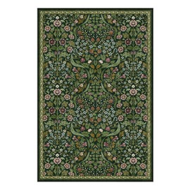 Moynesa Floral 6x9 Area Rugs, Washable Green Rugs for Living Room, Boho Large Soft Bedroom Rug, Non Slip Ultra Thin Botanical Indoor Floor Carpet for Dining Room Home Office, Green