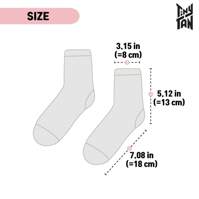 TinyTAN KPOP Merchandise - Calcetines con licencia oficial de K-POP