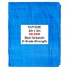 Cost Wise 3m x 3m blue waterproof tarpaulin/builders tarp/garden dry
