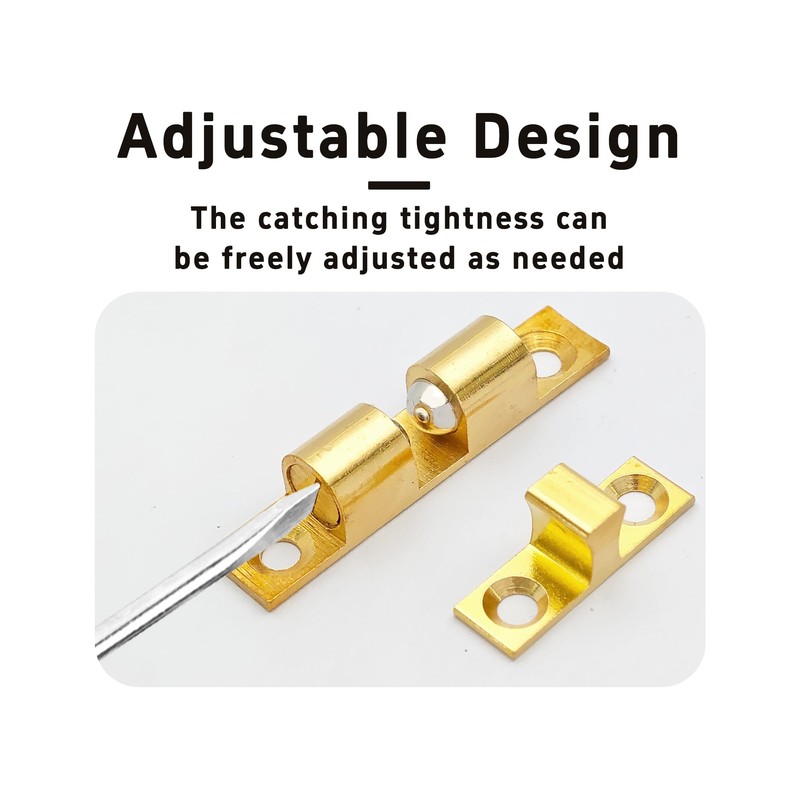 AUXBC 4PCS 50mm/2” Double Ball Tension Roller Catch Latch, Solid