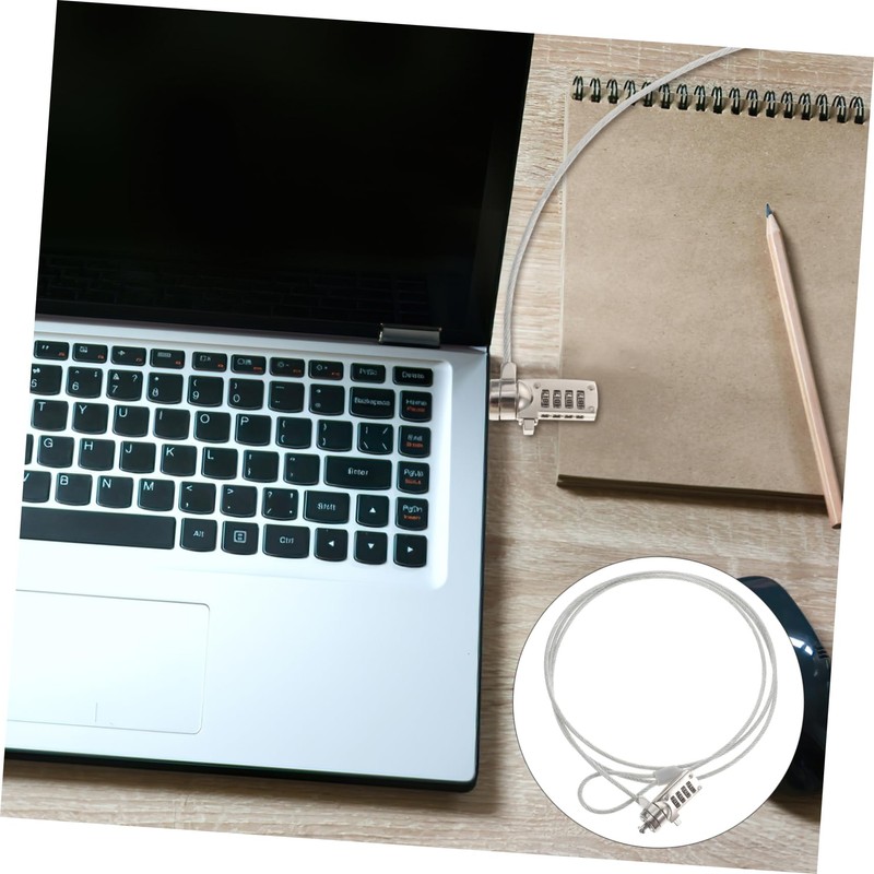 Operitacx 1.8M Laptop Locking Cable Security Theft Wire Notebook Lock