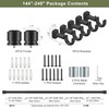 1 1/8 Inch Diameter Curtain Rods 144 to 240 Inches(12-20ft),
