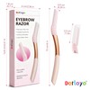 Eyebrow Razor and Face Razor for Women, Reusable Metal Handle