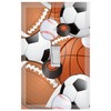 Kids Sports Decor Light Switch Cover Plate Soccer, Football, Baseball,