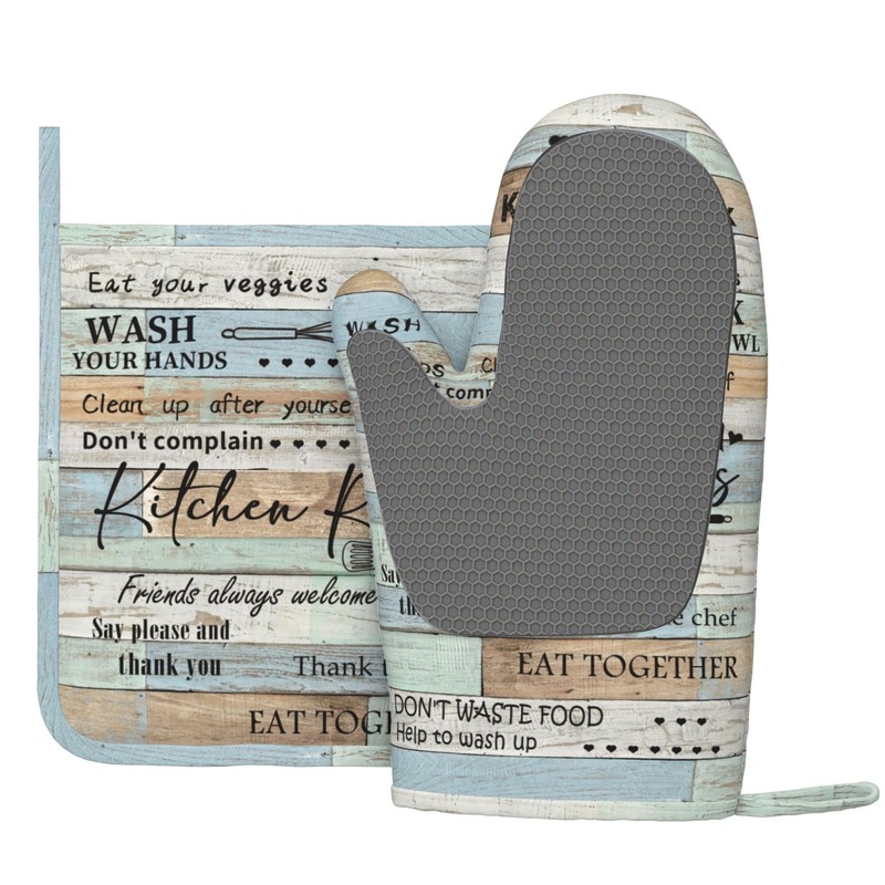 Boulda Farmhouse Oven Mitts and Pot Holders Kitchen Oven Mitts