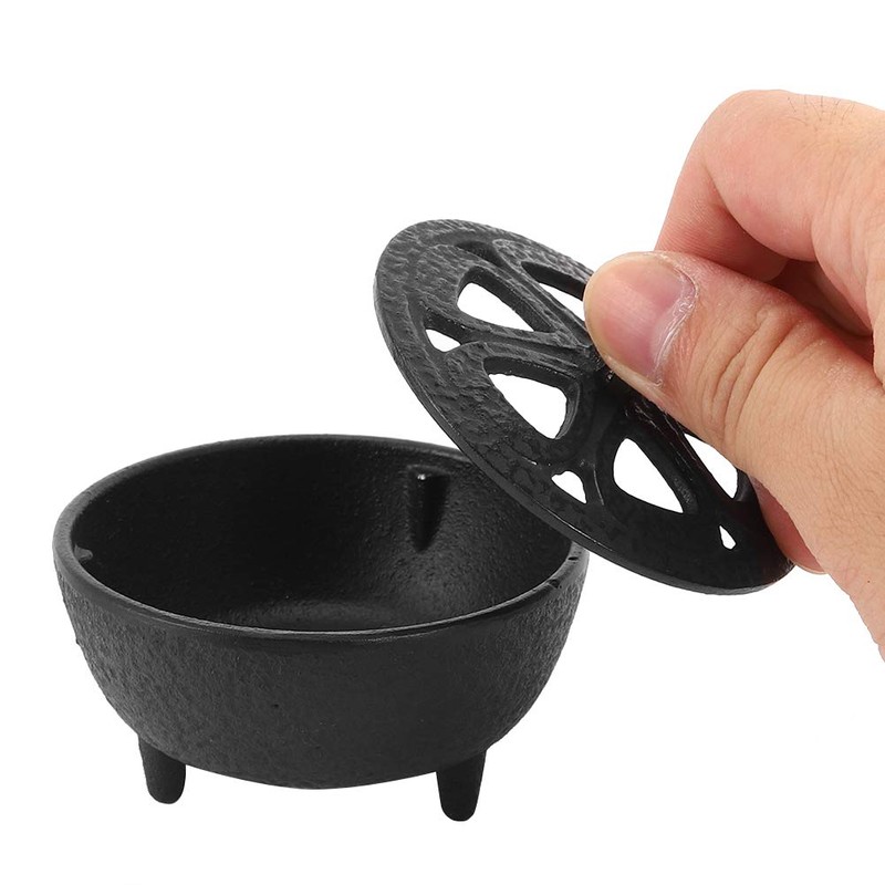 VIFERR Cast Iron Incense Burner, Lotus Shaped Incense Sticks Aromatherapy