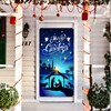 Nativity Scene Christmas Door Cover for Front Door - Fabric