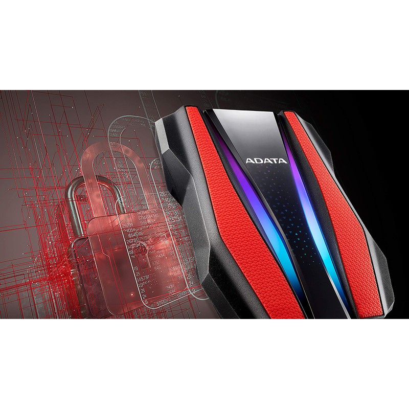 ADATA Disco Duro Externo HDD HD770, RGB, 2 TB, Resistente