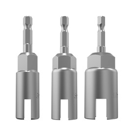 3 Pieces 1/4 Inch Hex Shank Wing Nut Screwdriver Set Flat Wing Nut Drill Socket Tool Set Plate Nut Drill Bit Screw C Shaped Hook Screw