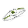 Meadows Round Peridot Ring Solitaire Peridot Ring