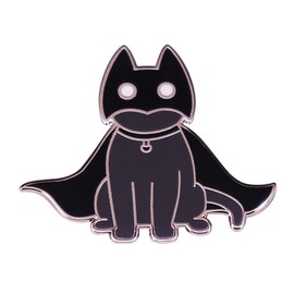 Cool Black Bat Cat Brooch Enamel Pin badge for Backpacks