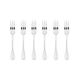 Sambonet Royal 52563A55 Dessert Forks Set, One-Piece Dessert Forks Made of 18/10 Stainless Steel, Dishwasher Safe, Pack of 6, Grey