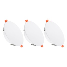 PATIKIL 134mm / 5.3" Diameter Spring Ceiling Hole Cover Plate, 3 Pack Downlight Hole Trim Wall Mount Decorative Cap Access Panel for 2-3.3" Round Ceiling and Wall Openings, White