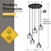CJY CHENJINYAN 5 Light Modern 4.3in Crystal Black Ceiling Light