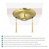 ElekTek Ceiling rosette diameter 75 mm with hook, metal finishes,