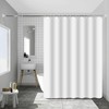 ANAZOZ 47In Width Shower Curtain,Shower Curtains White Solid Color Shower
