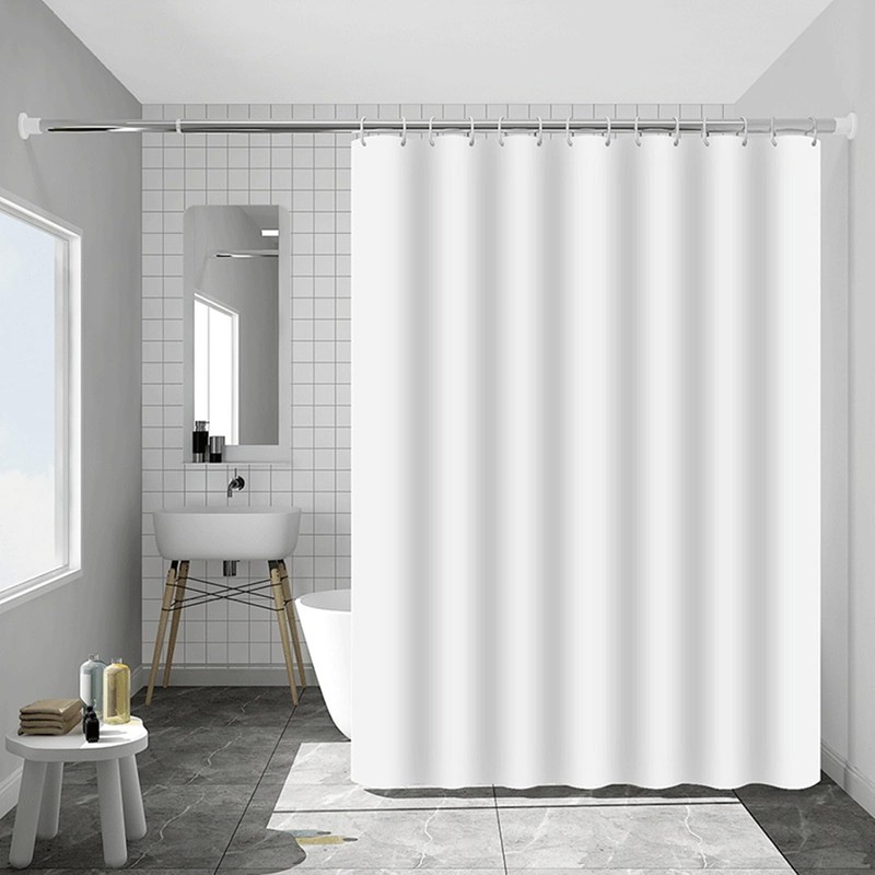 ANAZOZ 47In Width Shower Curtain,Shower Curtains White Solid Color Shower
