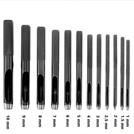 12PCS Leather Hole Punch Leather Punch Tool Heavy Duty Round Hollow Punch for Leather Belt Watch Band Gasket.