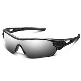 Beacool Unisex Sports Sunglasses, UV400, TAC, TR90, Polarized Lenses, Ultra-lightweight, Cycling, Mountain Climbing, Fishing, Baseball, Running, Golf, Driving, Biking, Skiing, UV Protection, Safety