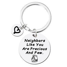 Neighbor Gifts Keychain for Women Men Neighbor Moving Away Gifts for Neighbors Housewarming Gift for Neighbor Birthday Christmas Gifts for Neighbors Like You Are Precious and Few Keychain Engarved