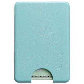 Casely MagWallet | Aquamarine | Ocean Blue Shimmer | Slim Wallet Card Holder | Compatible with MagSafe | Soft-Touch Hard Silicone | Holds Up to 3 Cards