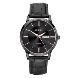 SEKONDA Mens Analogue Classic Quartz Watch with Leather Strap 1577.27